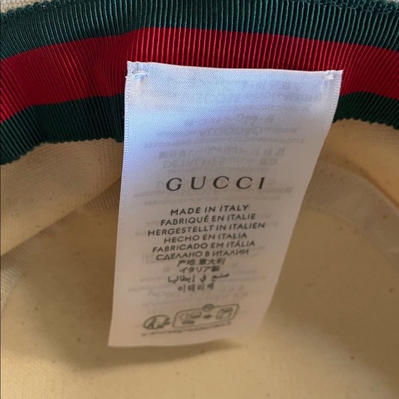 Gucci Canvas Bucket Hat with Gold Logo main image 4